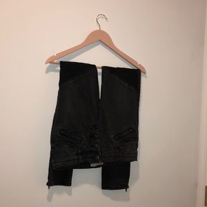 stylish, edgy black jeans